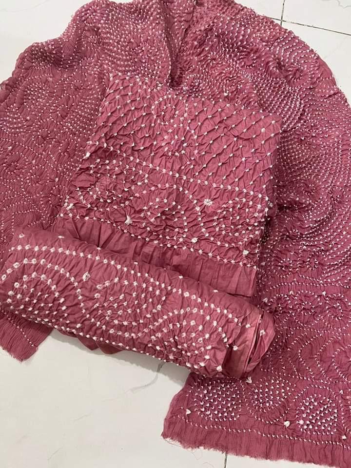 Crinkle Chiffon Chunri 2pc 1