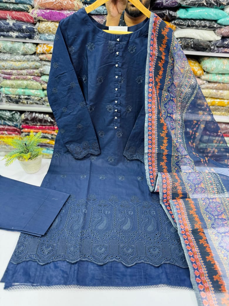 Cotton Chikan Kari Stitch 3pc