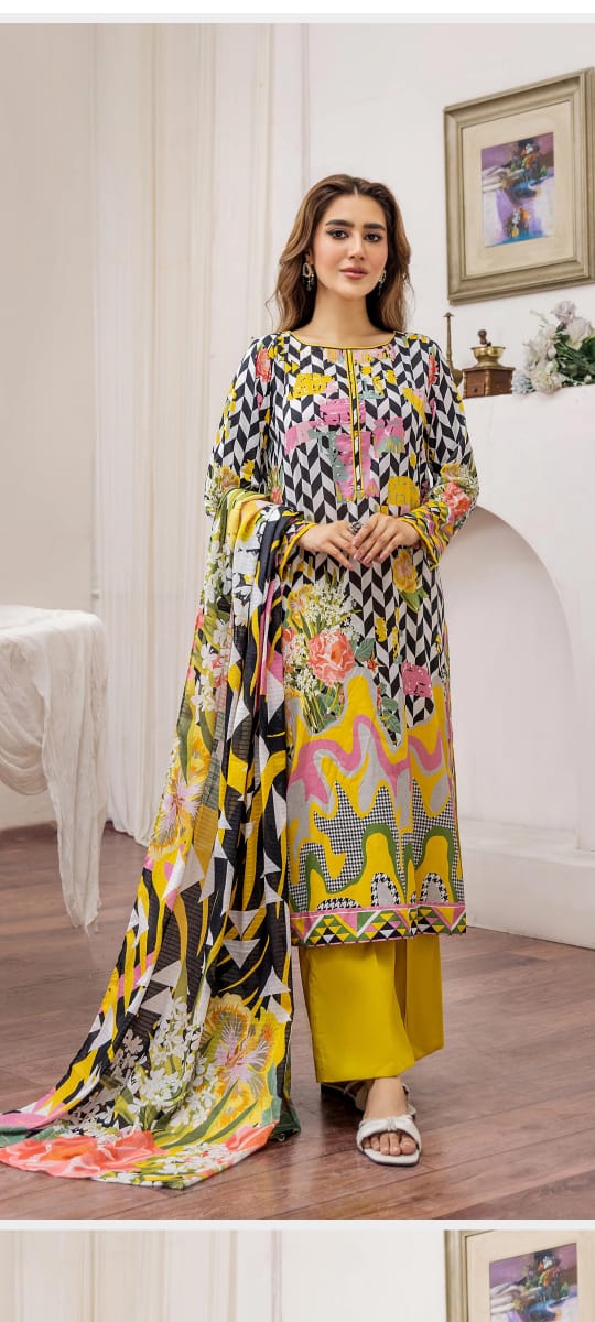 💯 Original Brand Gull Jee Lawn 3pc