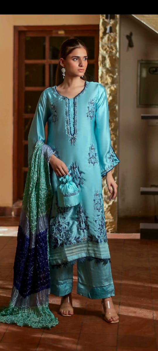 Anmol Silk Stitch 3pc by Mafaz