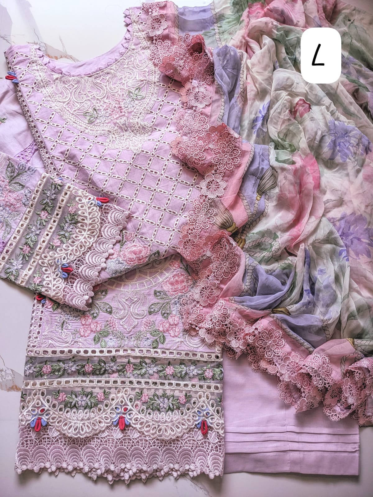 💯 Original Gardenia by Adan Libas Stitch 3pc