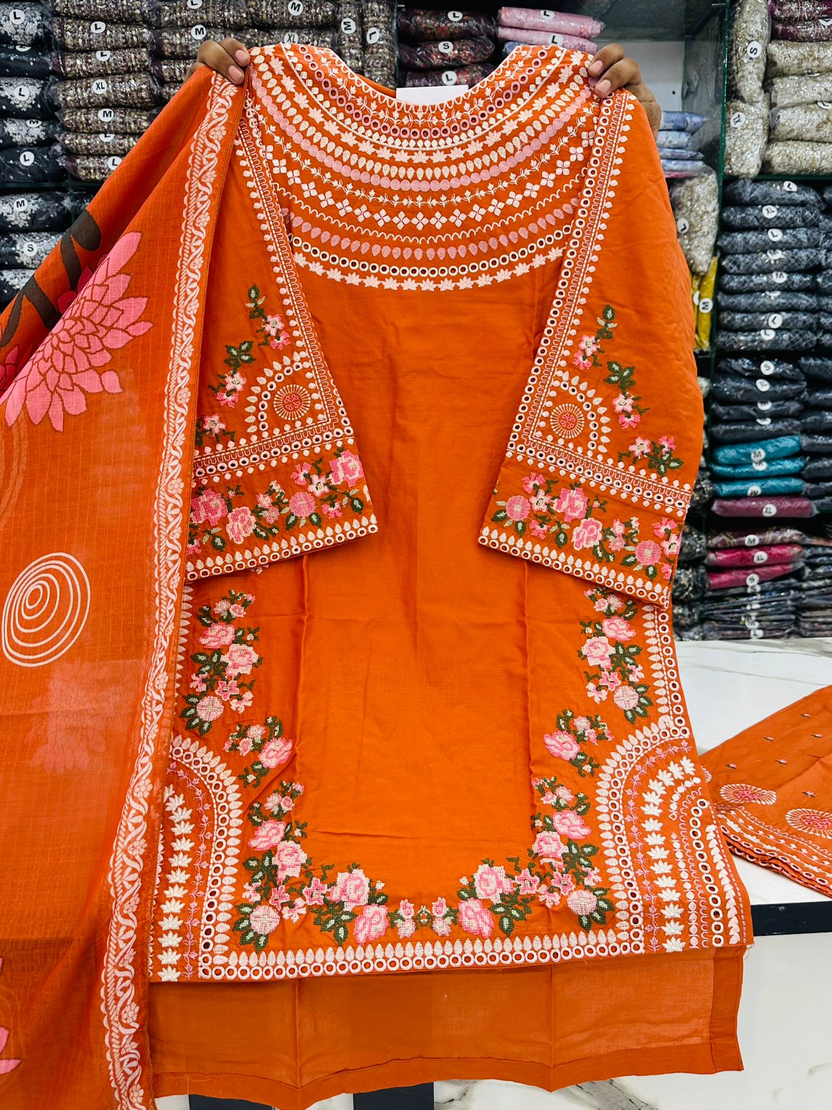 Cotton Embroidered 3pc Stitch 13