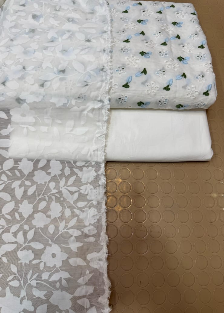Chikan Kari 3pc With Baroshia Lawn Dupatta 1