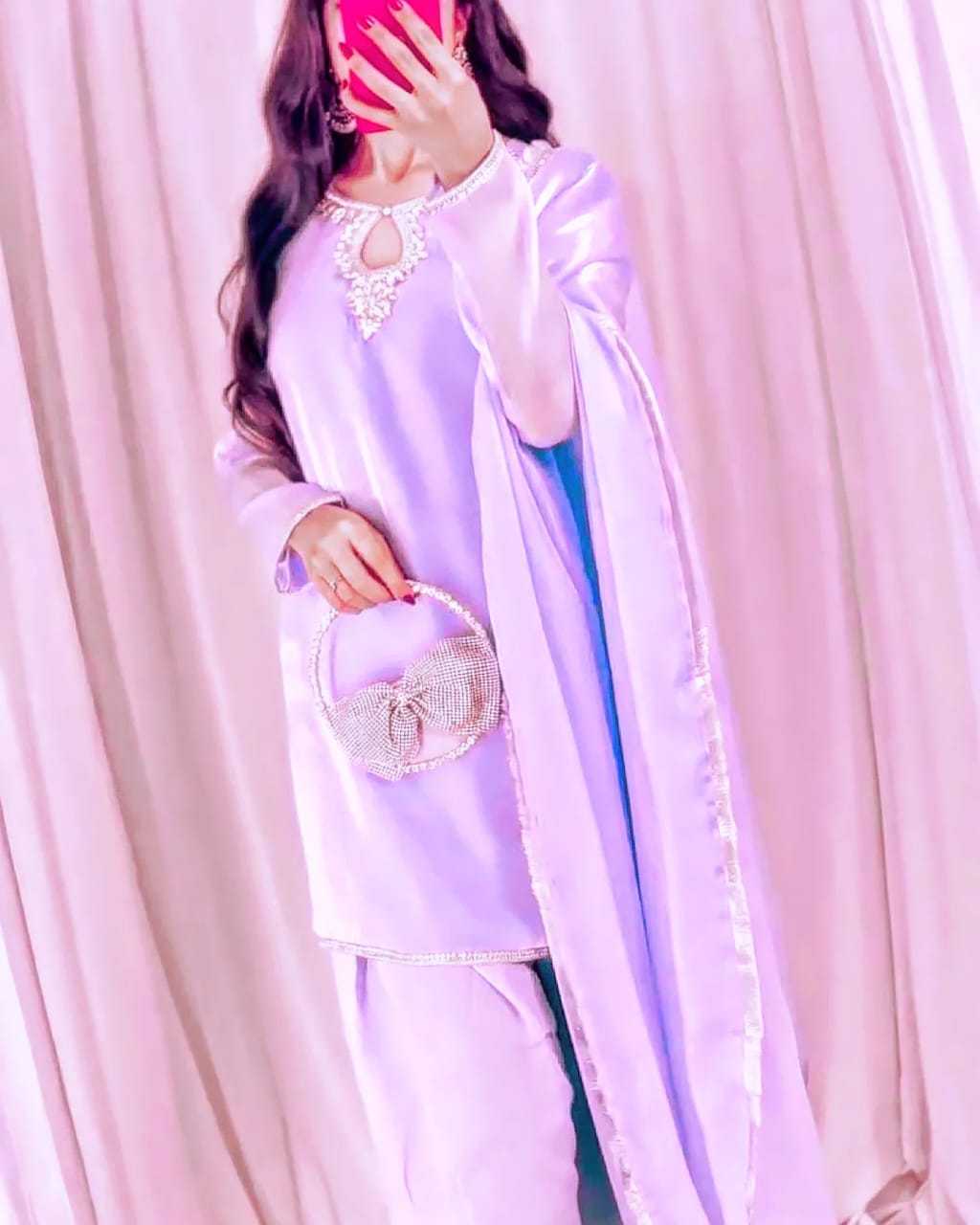 Lawn Silk 3pc Stitch With Farshi Shalwar