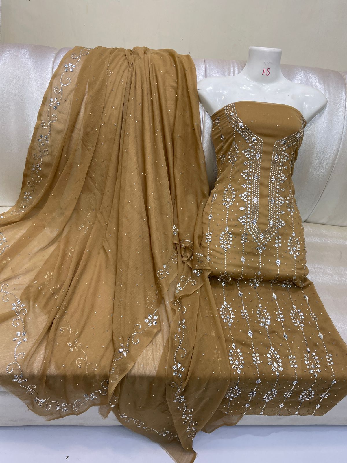 Bamber Chiffon Kamdani 2pc Unstitch 💞