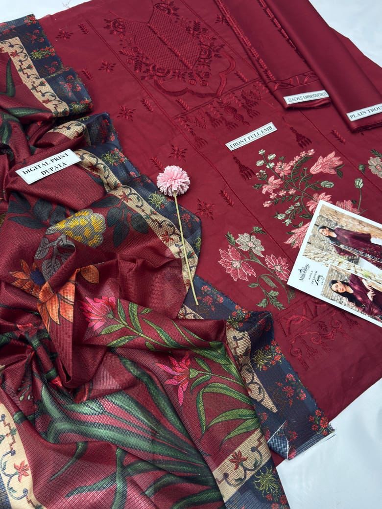 *PRESENTING MARIA.B. MOST TRENDING NOW AVAILABLE*   *New Arrival Special Eid Collection* Fabric 3PC