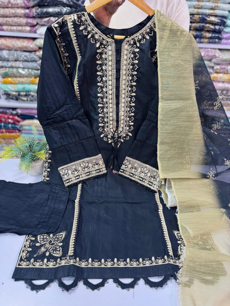 Cotton Embroidered 3pc Stitch 14