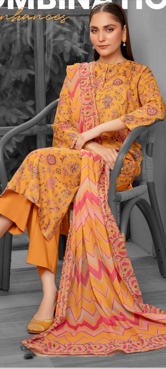 💯 Original Gull Jee Lawn 3pc