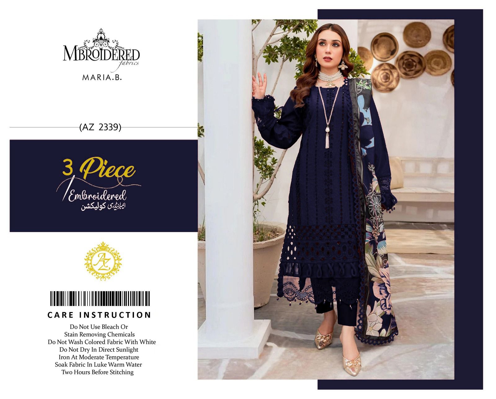 3 PC embroided dress