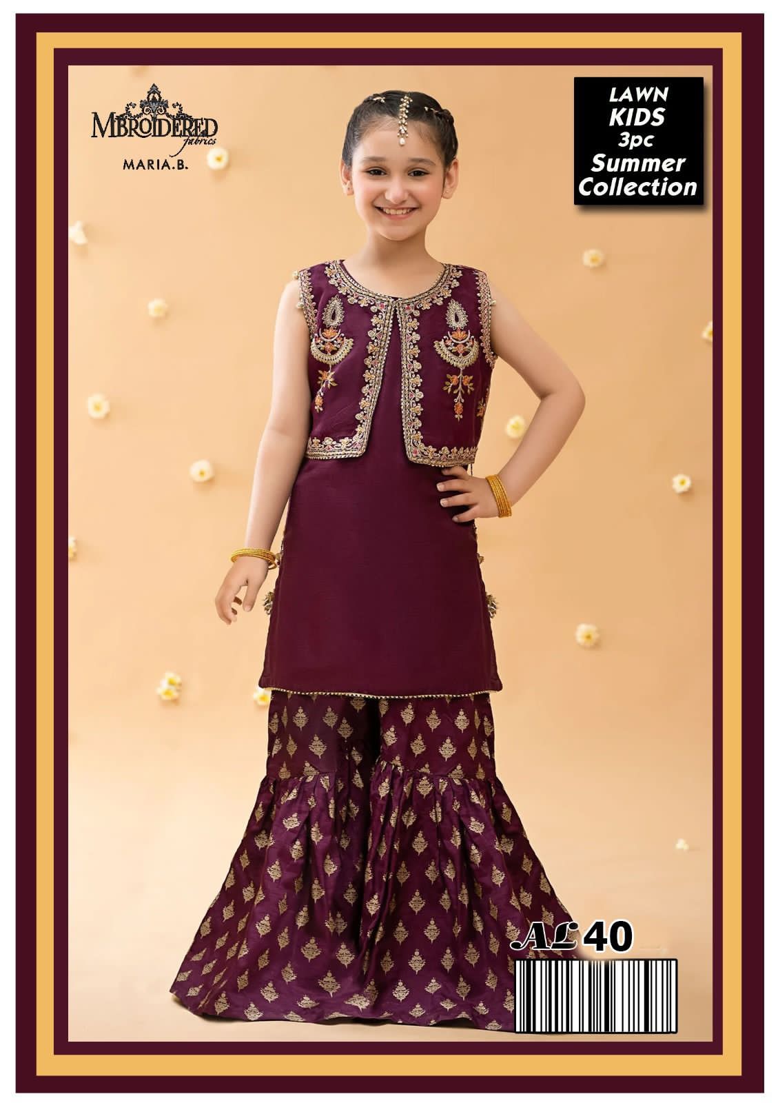 Kid's Lawn 3pc Unstitch Dress