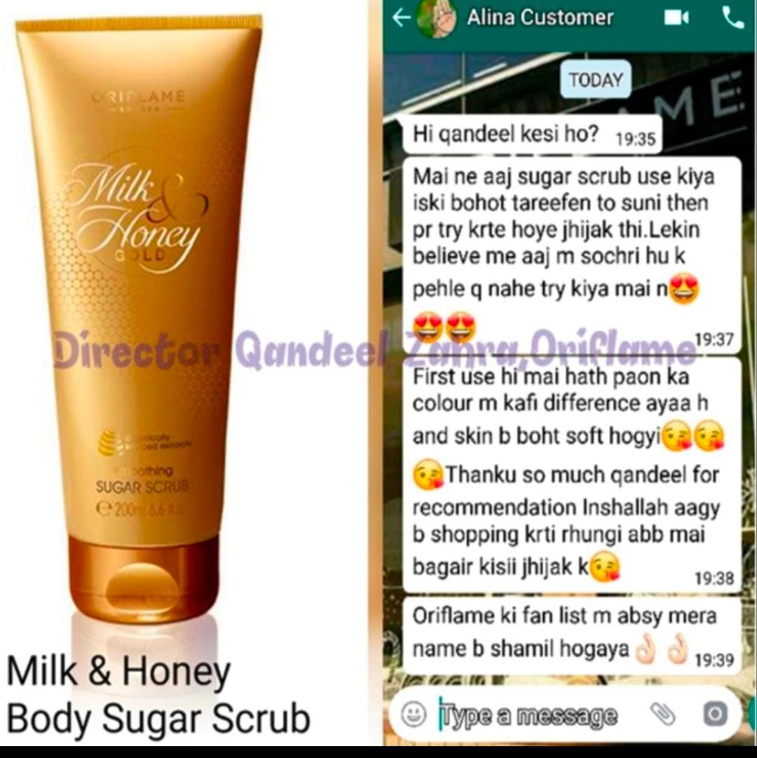 Milk and honey scrub