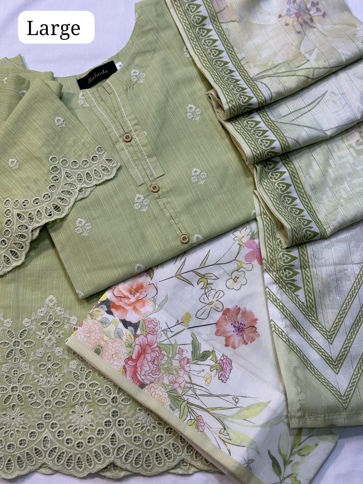 Bana Dora Embroidered Stitch 3pc