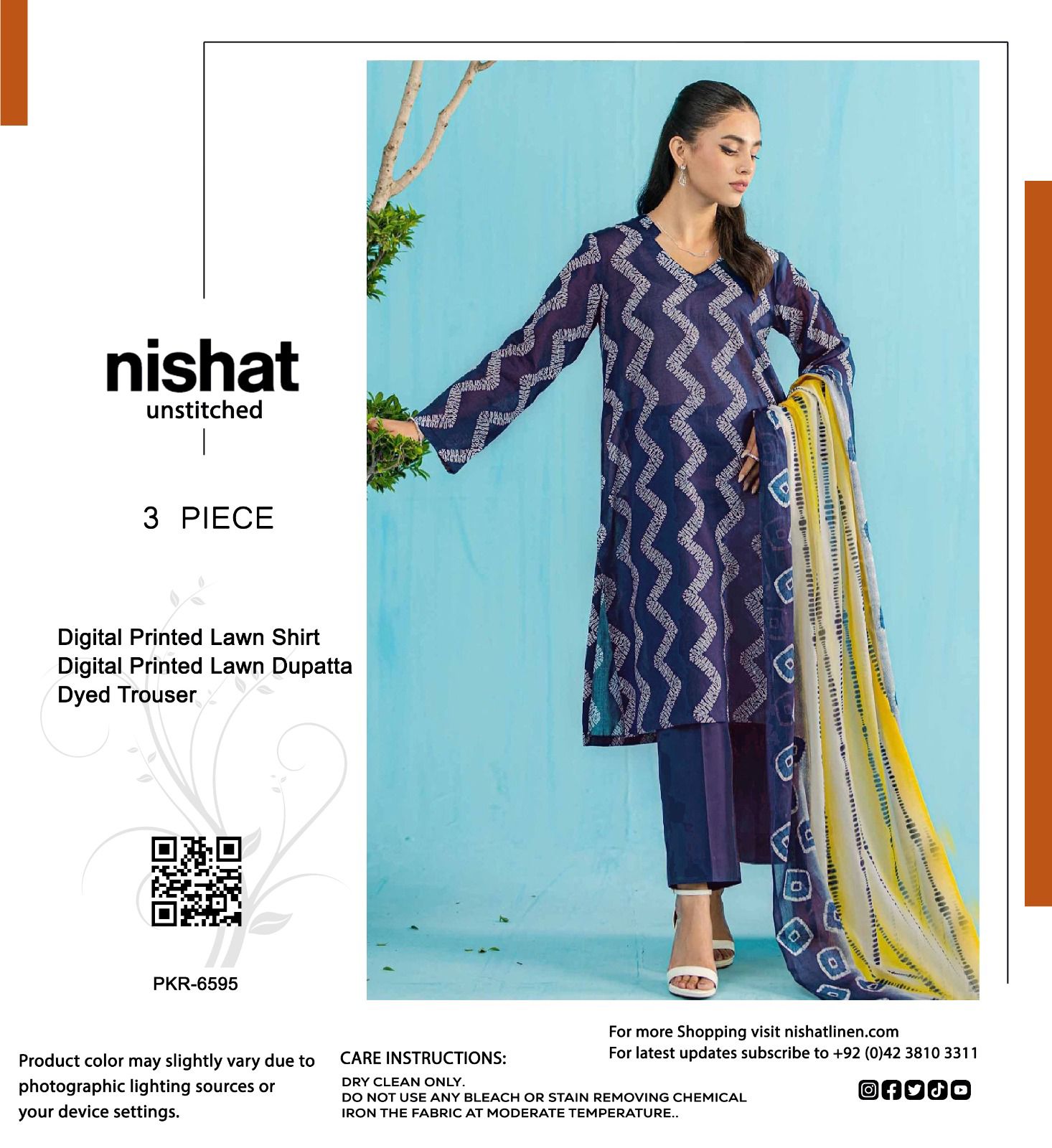 Nishat Lawn 3pc