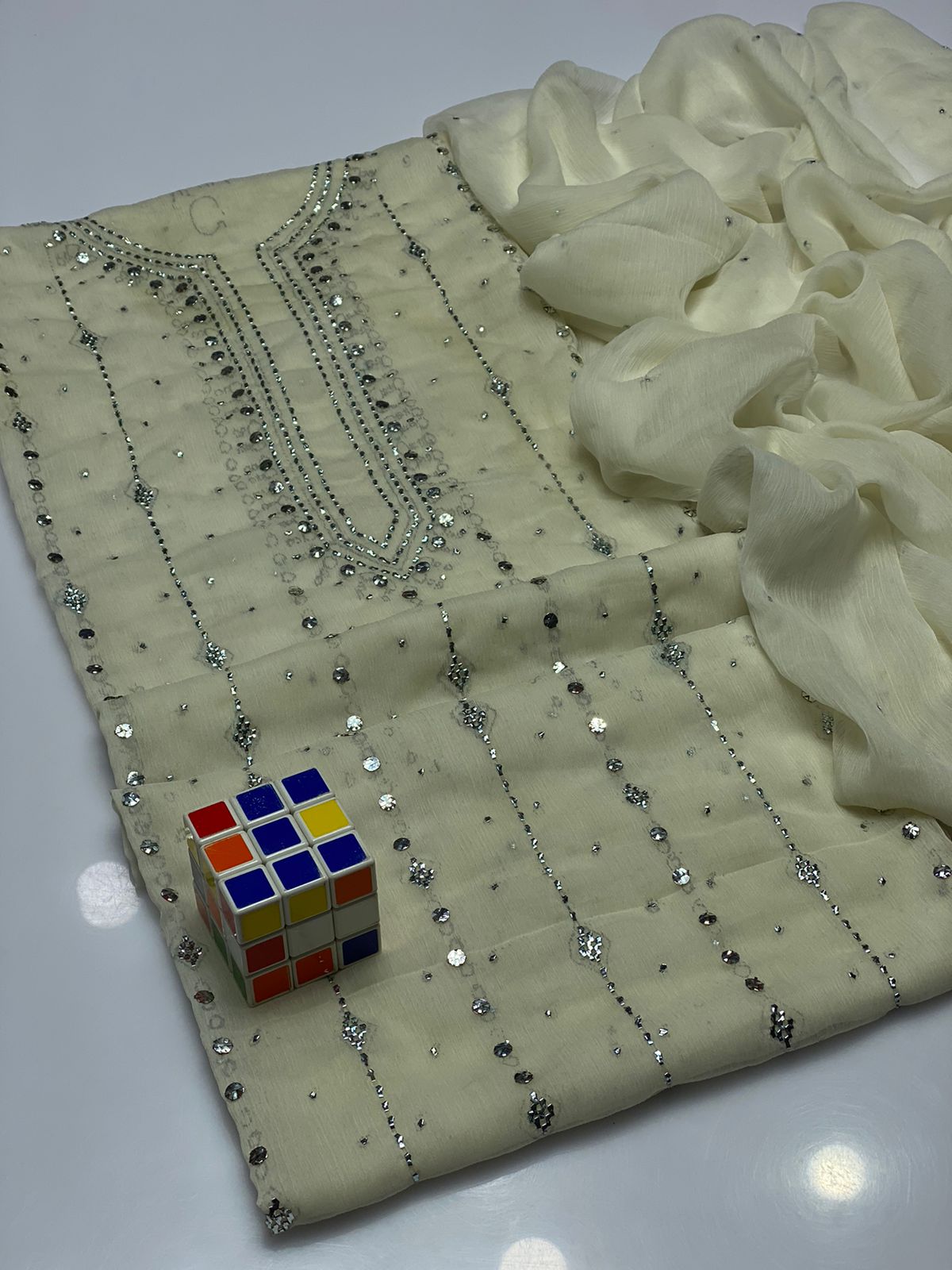 Bamber Chiffon Mukesh 2pc 💞