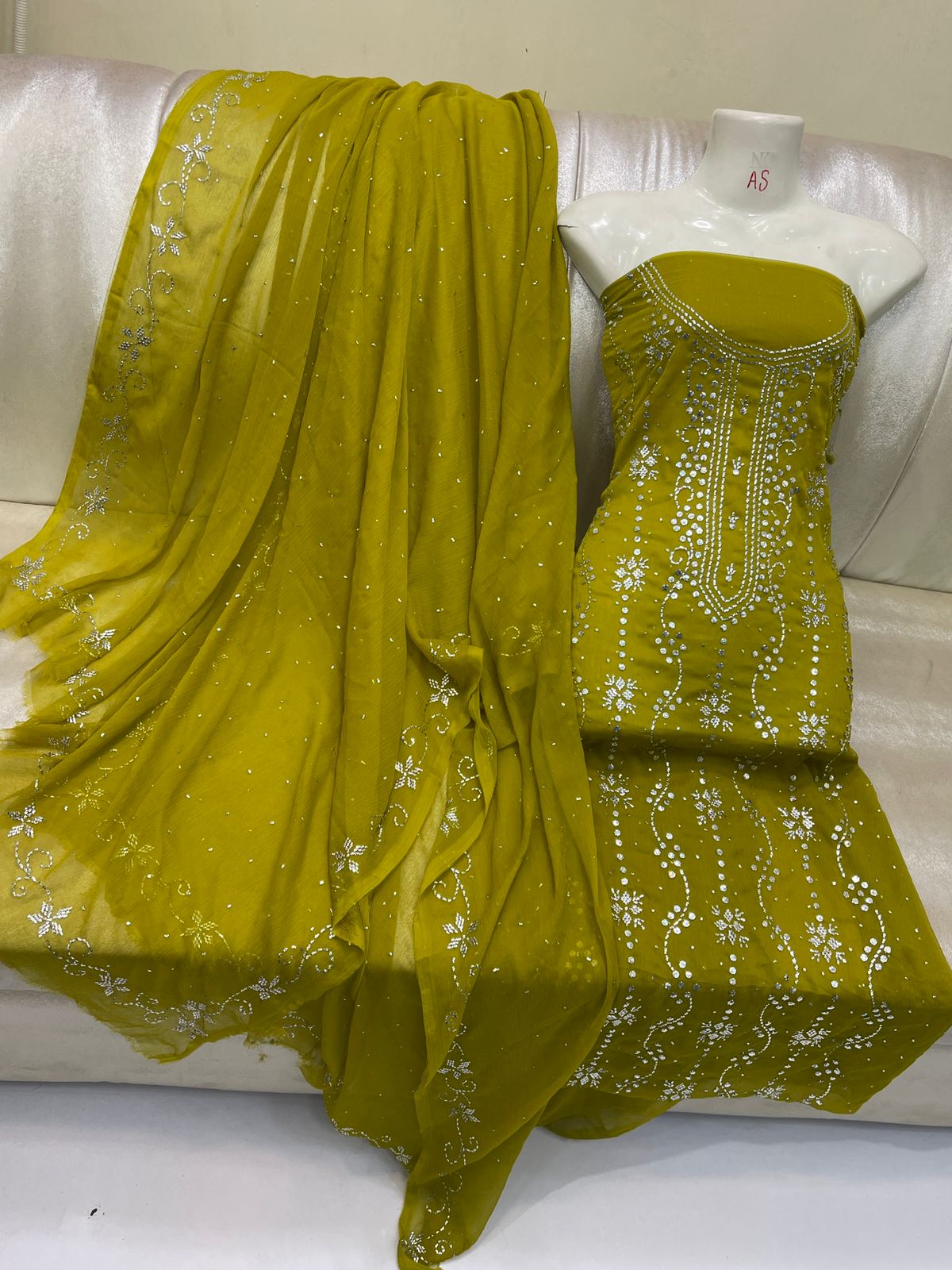 Bamber Chiffon Kamdani 2pc Unstitch 💞