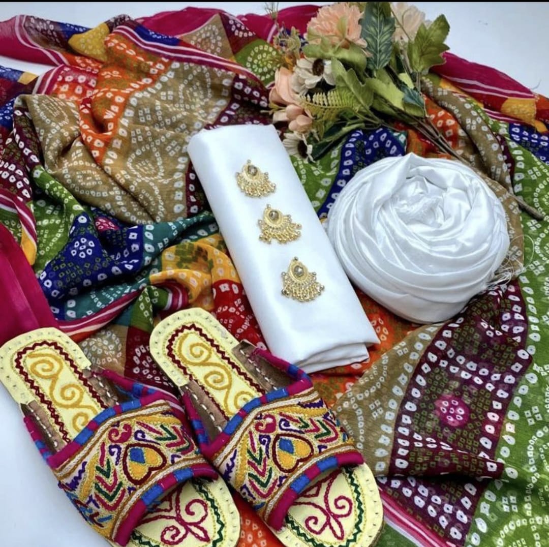 Kattan Silk Dress With HANDMADE Slippers