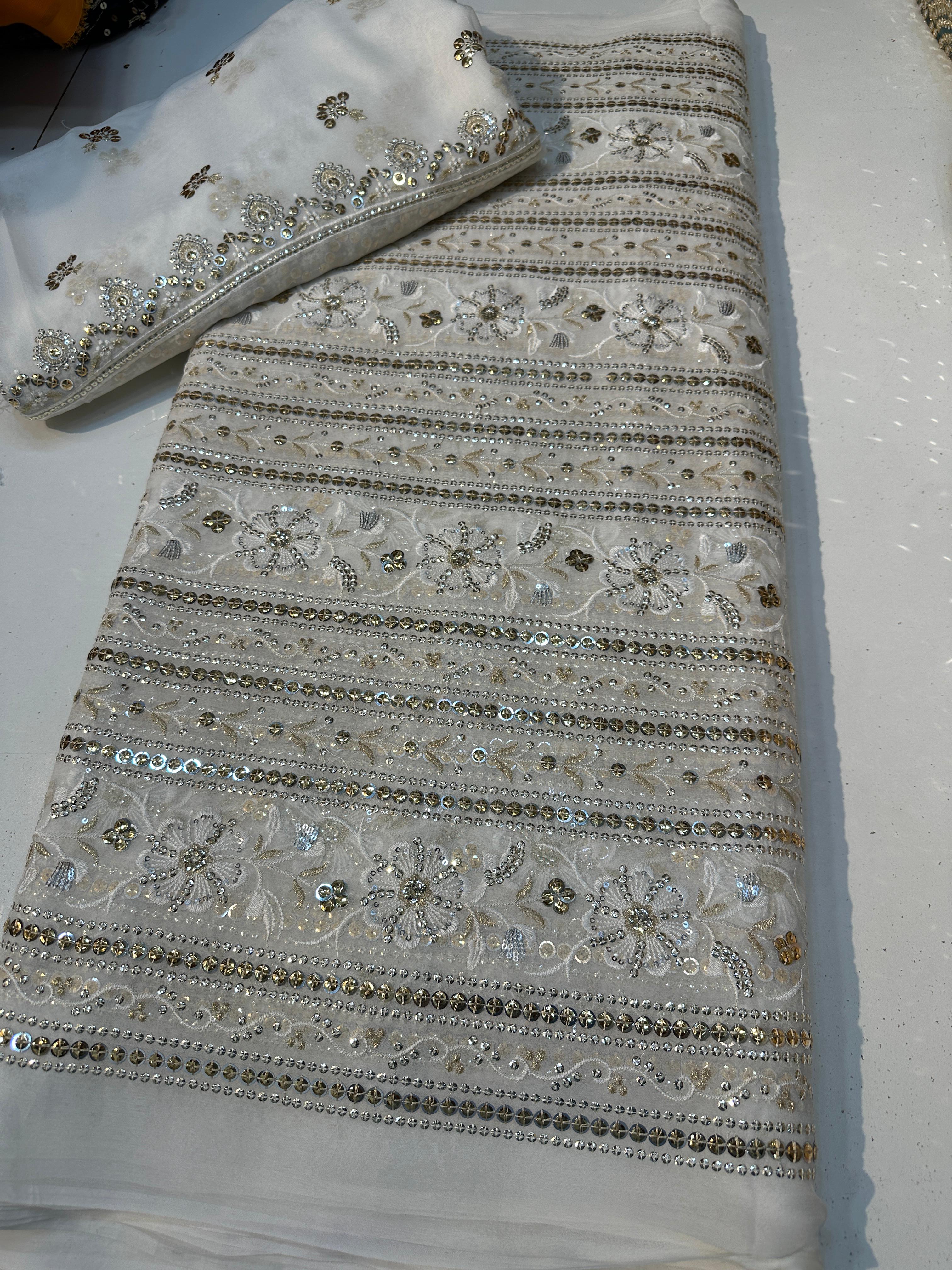 Chiffon 2 Sequence Work Unstitch 💞