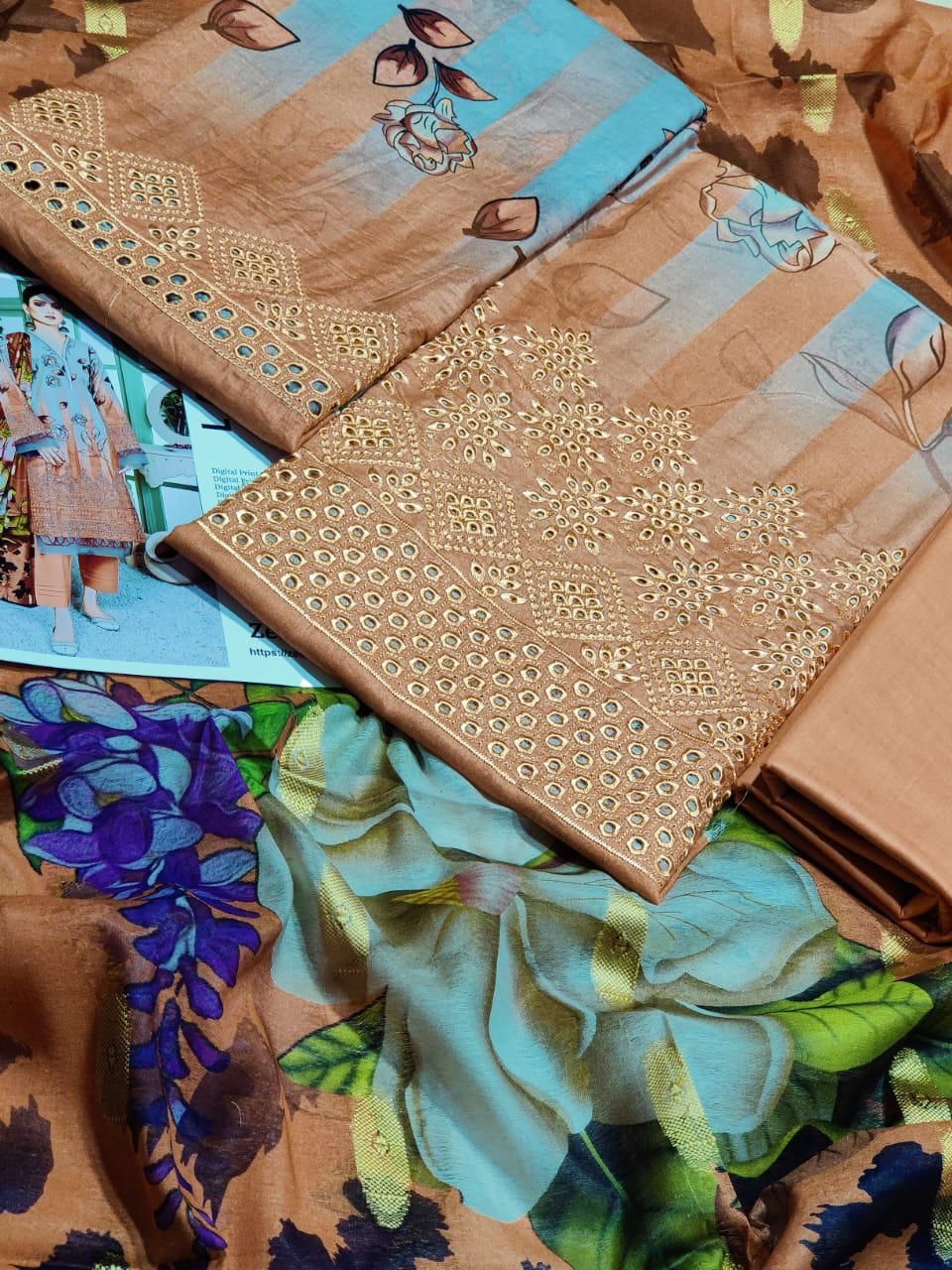 3 PC chicken kari lawn dress
