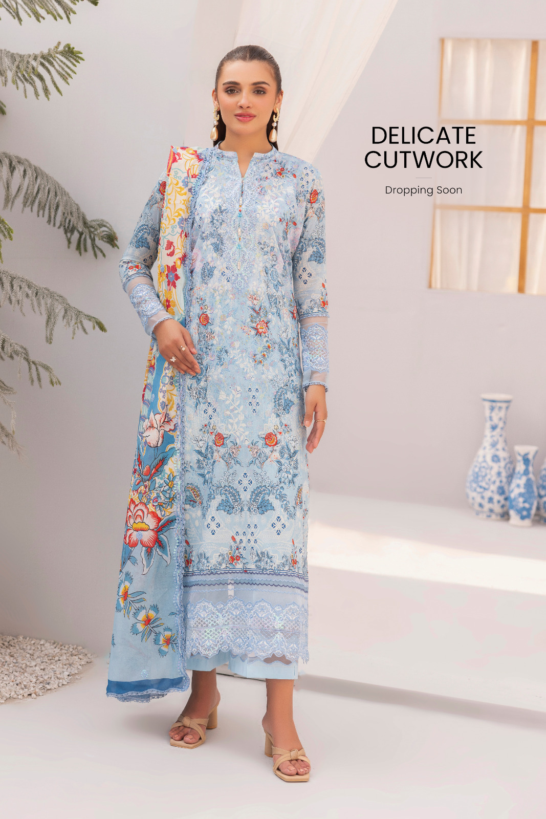 💯 Original Mahajal by Gull Jee Lawn 3pc 1