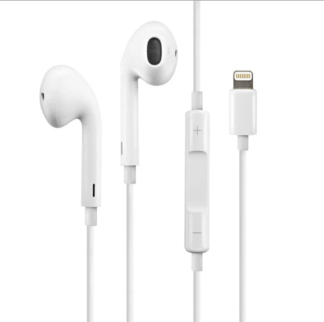 Genuine Certified Apple iPhone Handsfree For iPhones Wired with Lightening Jack | White
