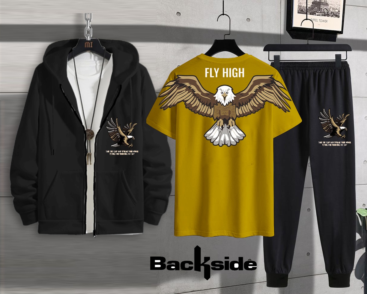 Winter Men' s Collection Pack of 3 Track Suits. T.Shirt+Trouser+Zipper