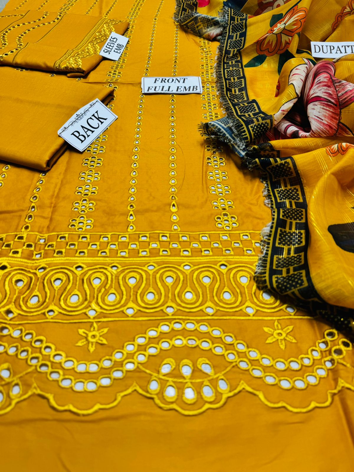 3 PC embroided dress