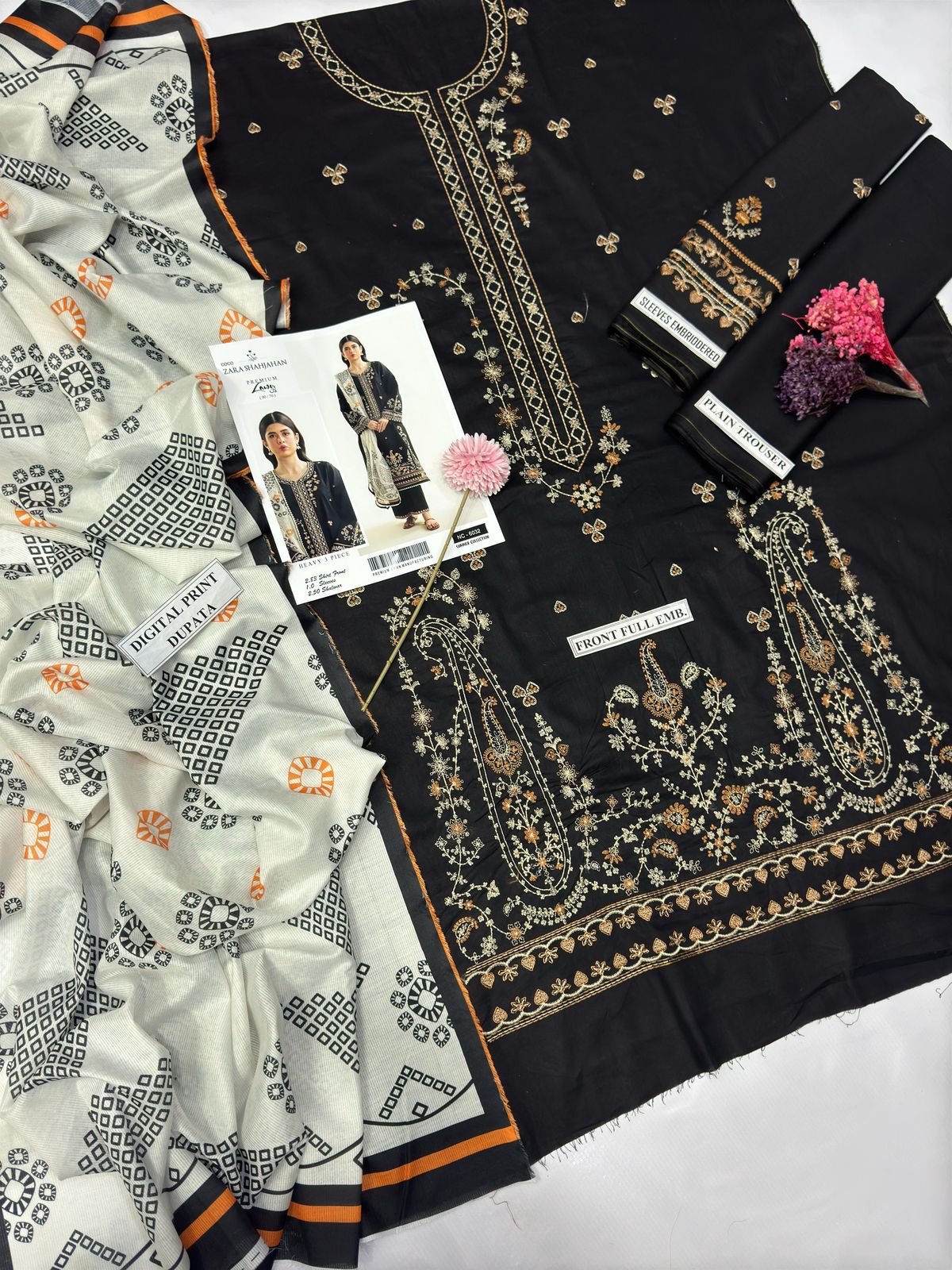 *PRESENTING ZARASHAHJHAN MOST TRENDING NOW AVAILABLE*   *New Arrival Special Eid Collection* Fabric 1