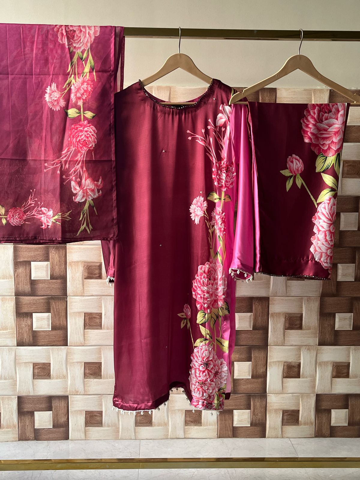 Silk 3pc Stitch Dress