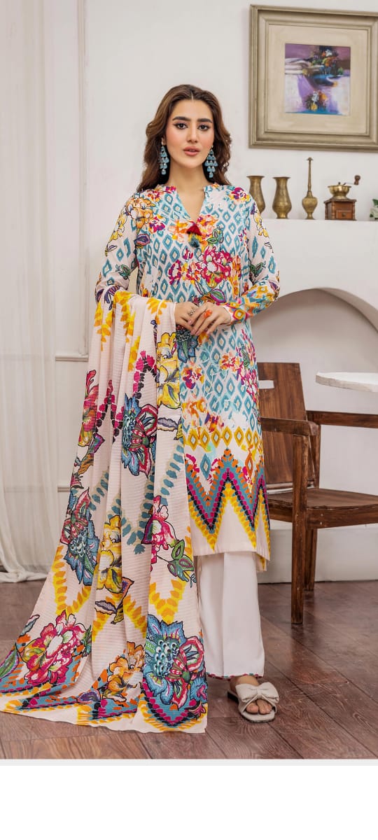 💯 Original Brand Gull Jee Lawn 3pc