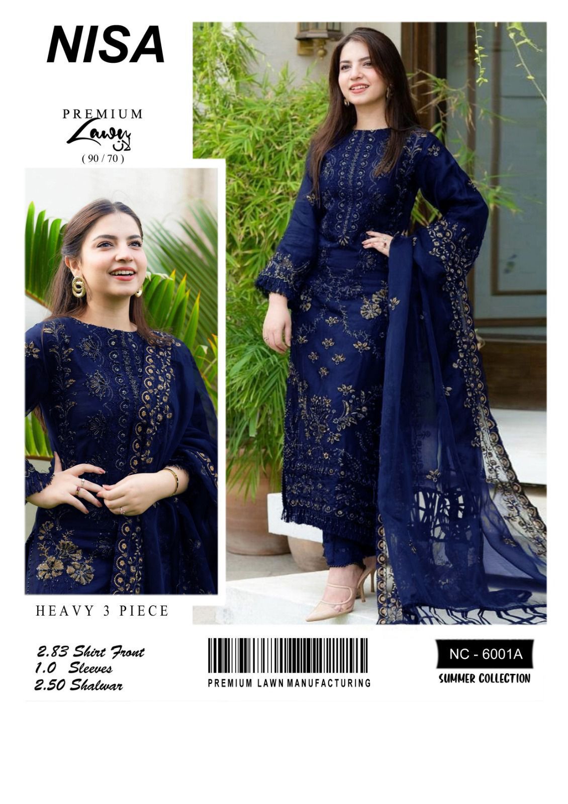 Lawn Embroidered 3pc Replica 11