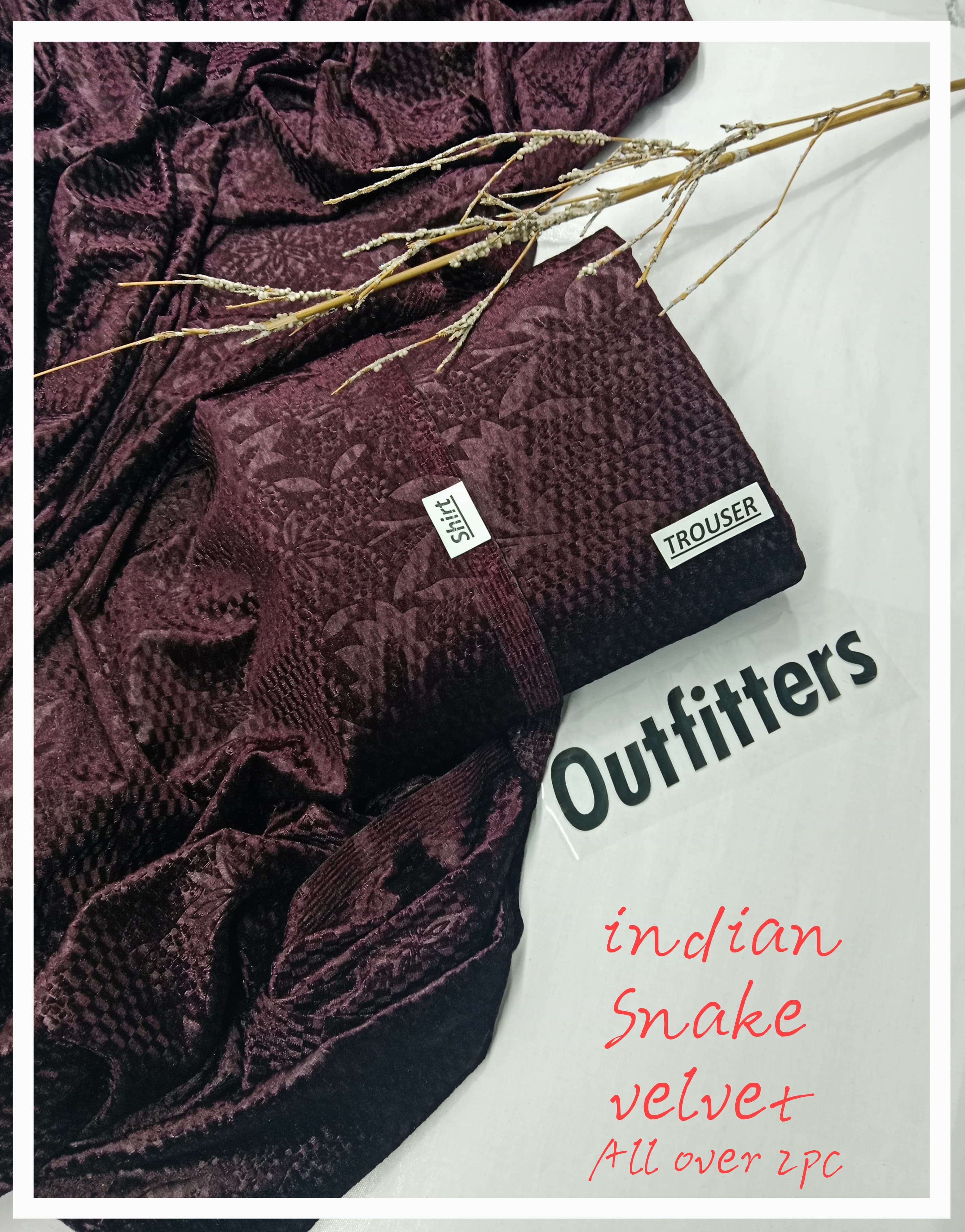 Indian Snake 🐍 Velvet 2pc