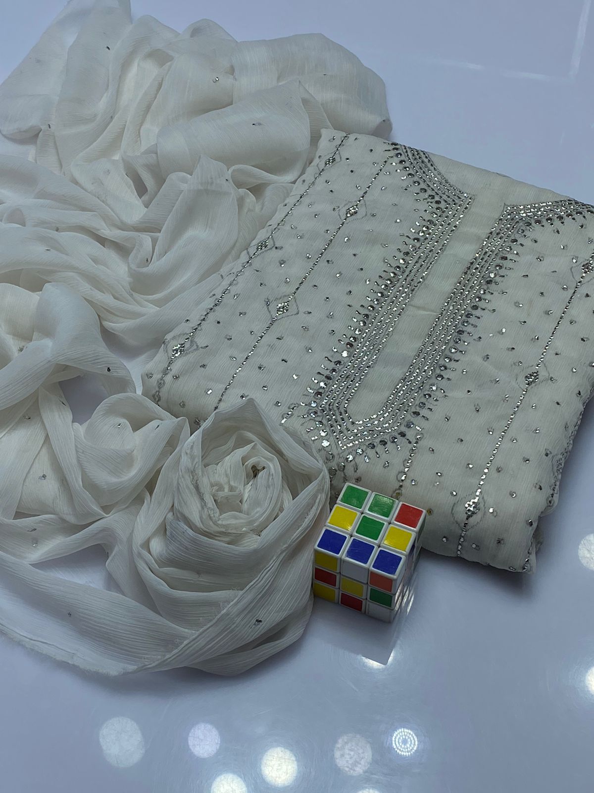 Bamber Chiffon Mukesh 2pc 💞