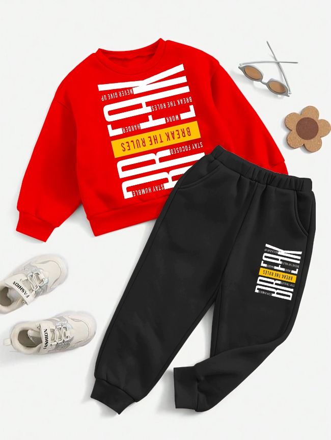 *Kids Winter Collection* 🥶  *_SWEATSHIRT &TROUSER_* 😍  Fabric: *Fleece* 👍🏻