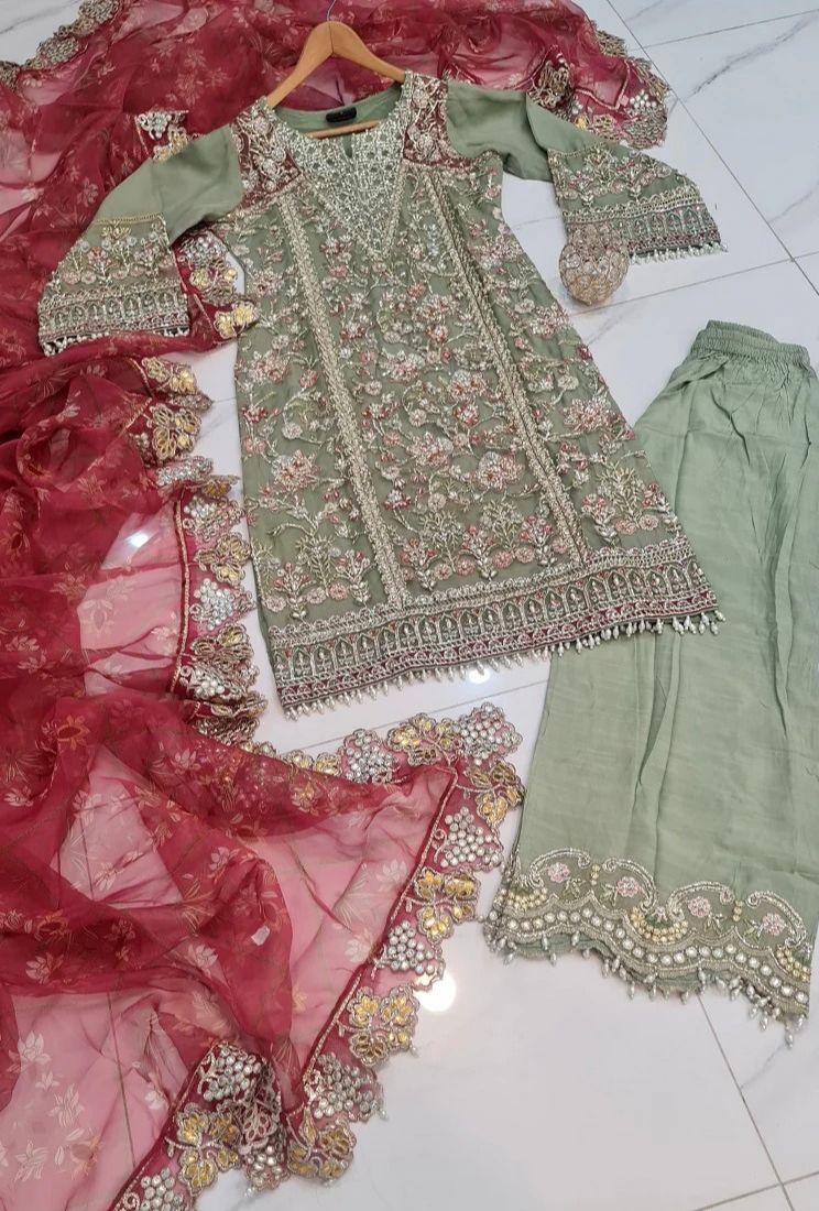 Luxury Organza Pret 3pc