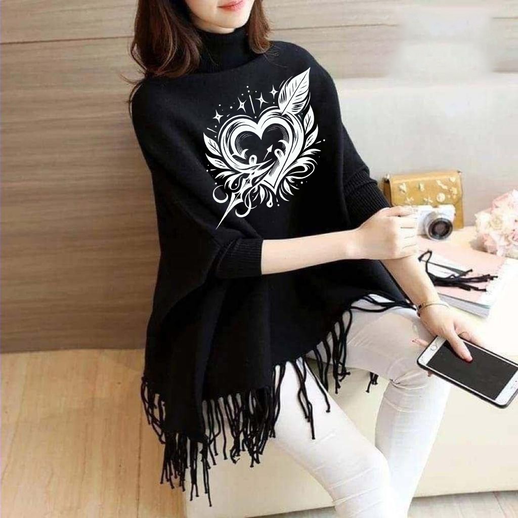Poncho for women Fashion* Fabric fleece