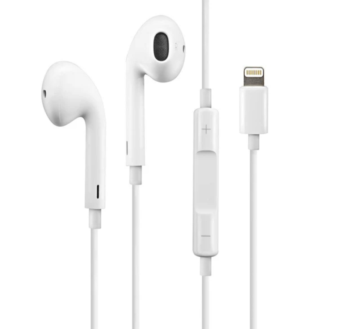 Genuine Certified Apple iPhone Handsfree For iPhones Wired with Lightening Jack | White