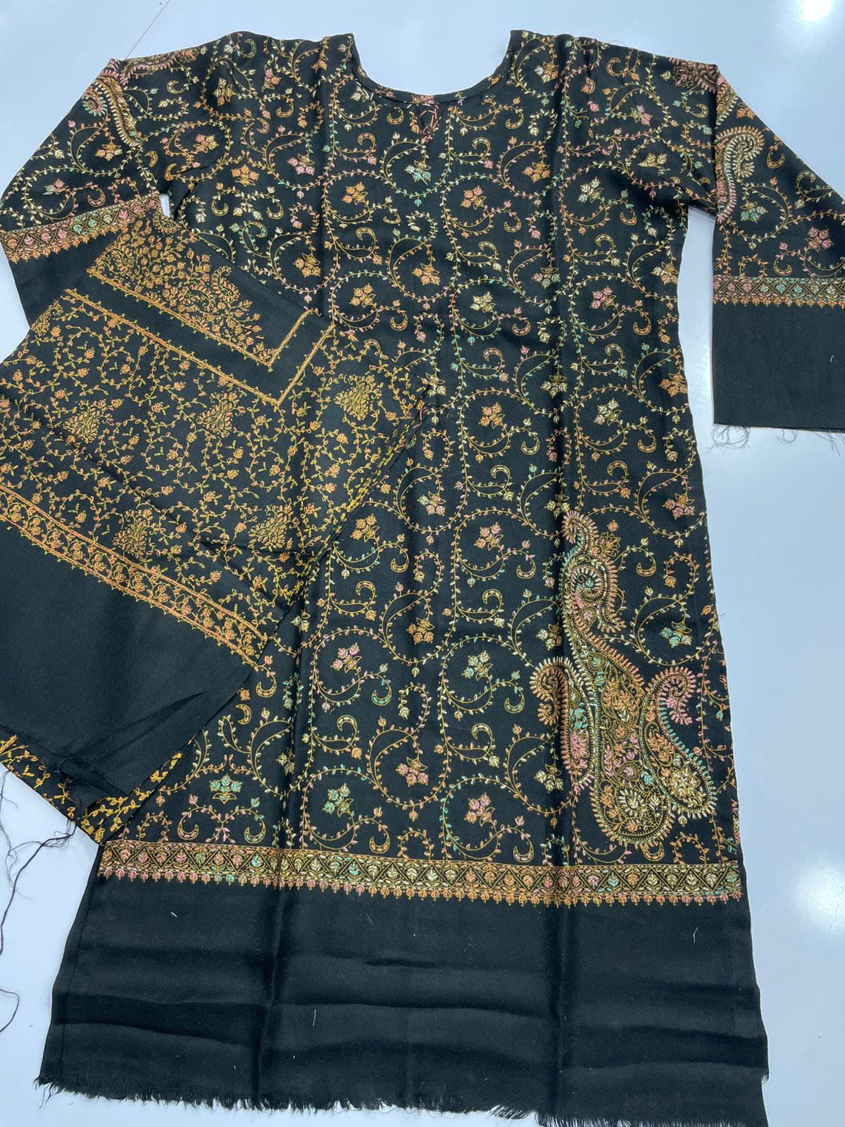 Pashmina 2pc Stitch Shirt & Shawl