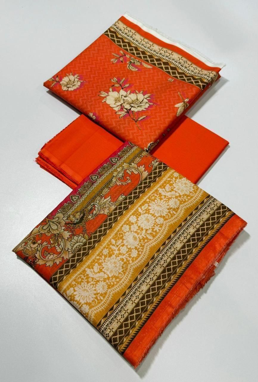 *Alhamdulillah  *BAROQUE*   *FABRIC*:> lawan Digital Print Collection   ✅Digital Printed air jet kin