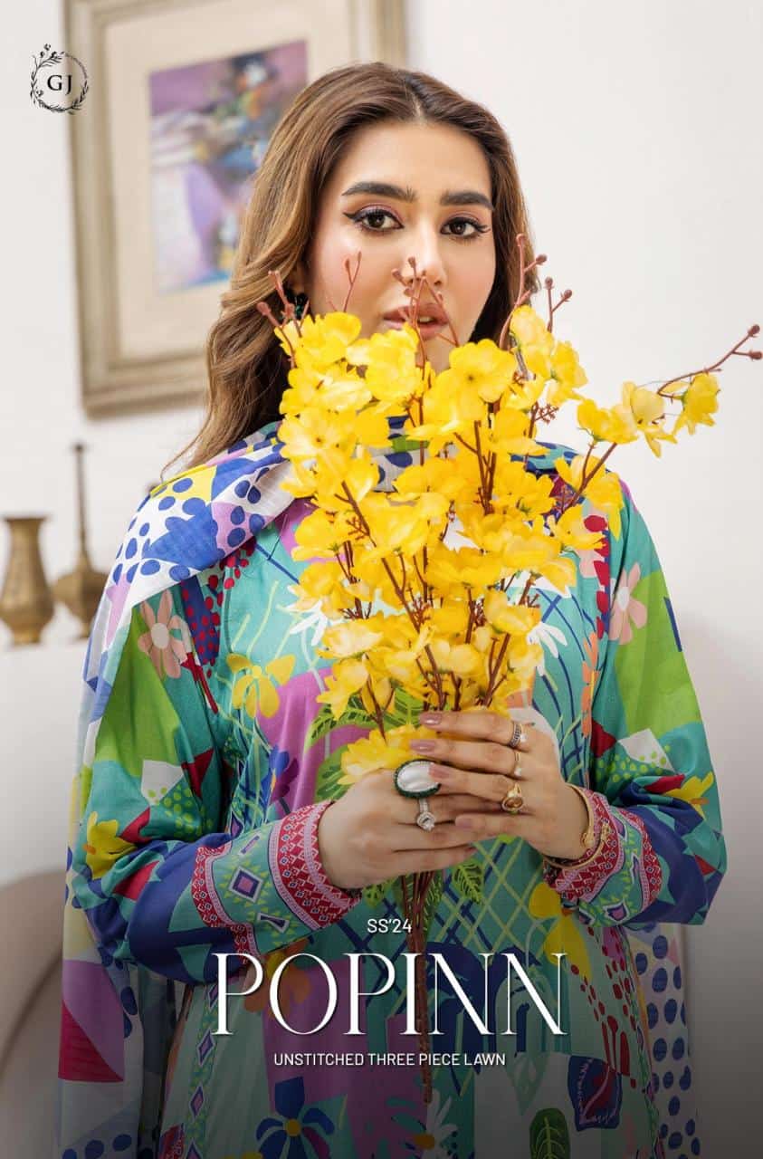 💯 Original Brand Gull Jee Lawn 3pc