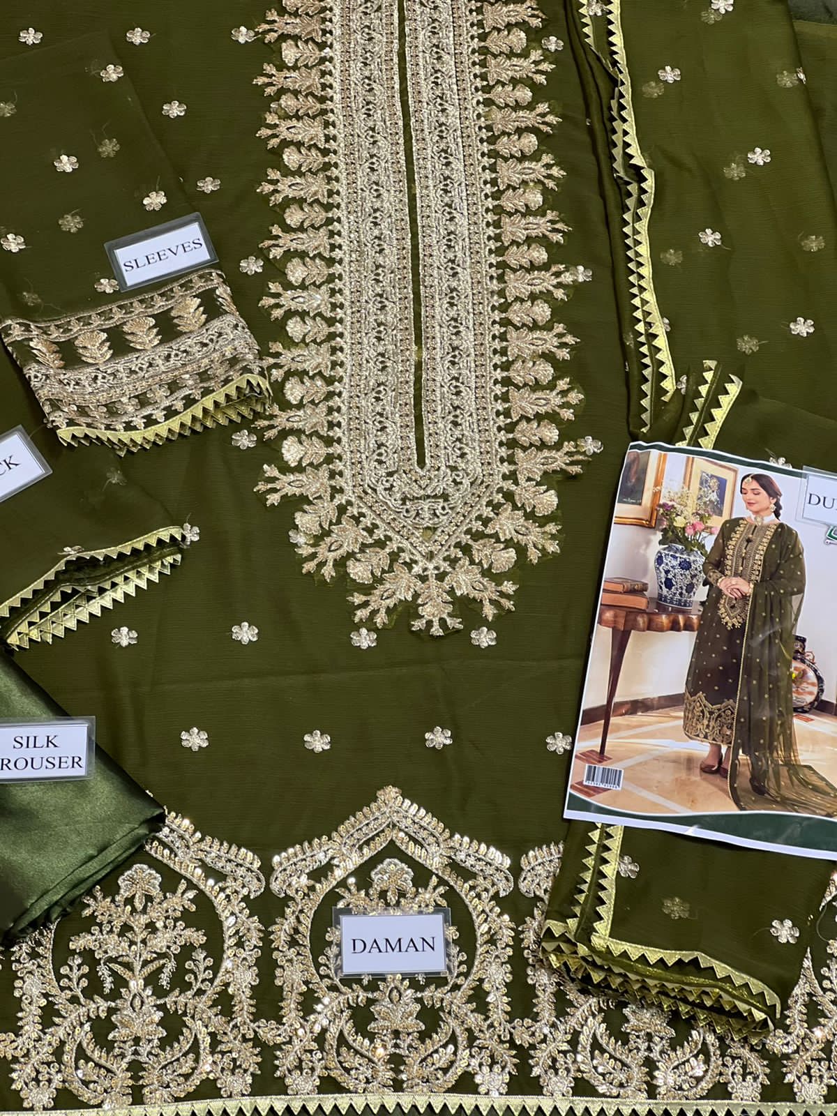 *Ali Xeeshan Luxury Wedding Formal Collection- Tea Pink*  *Fabric Details:*	  •Shirt: Net •Dupatta N