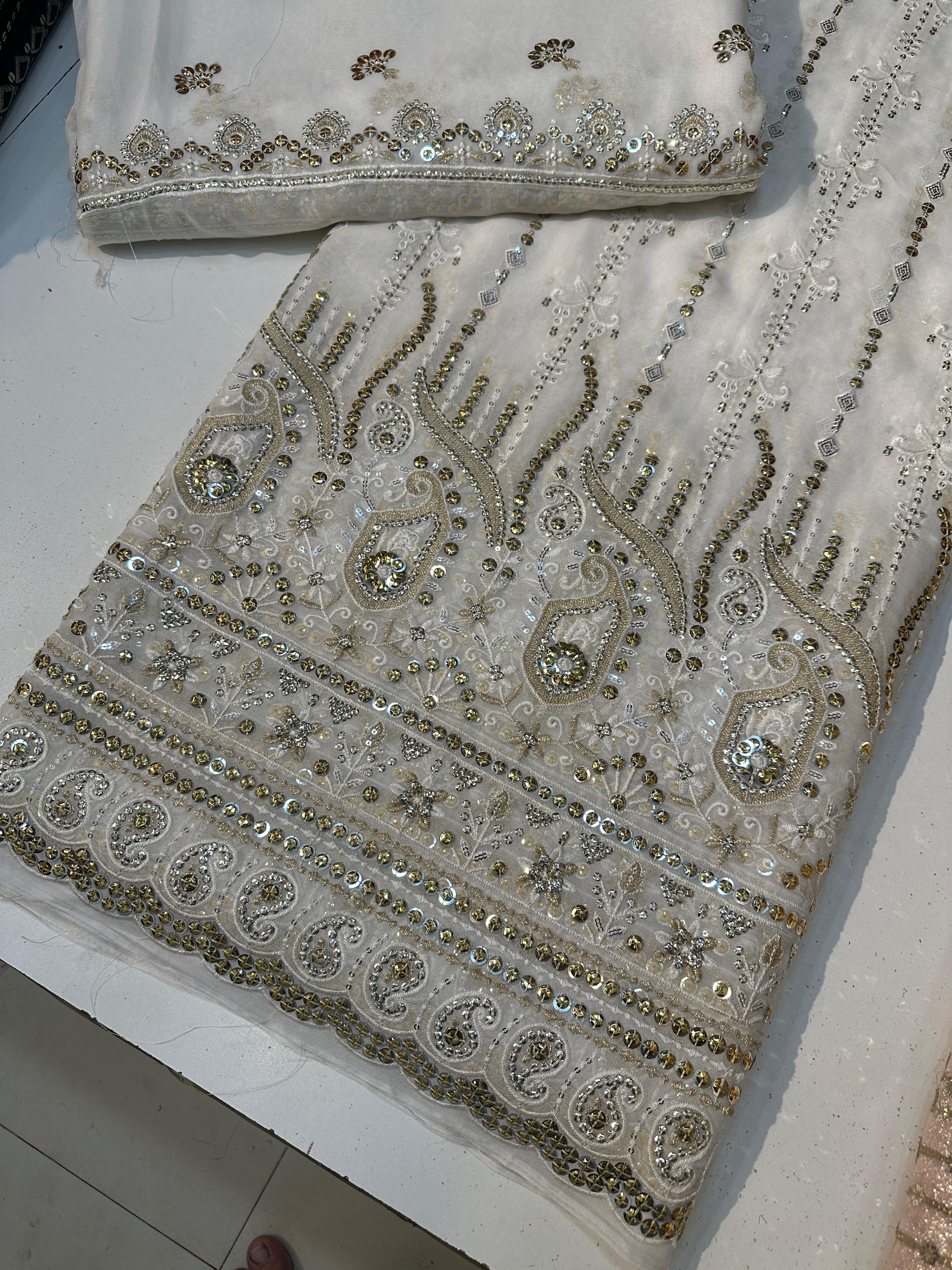 Chiffon 2 Sequence Work Unstitch 💞