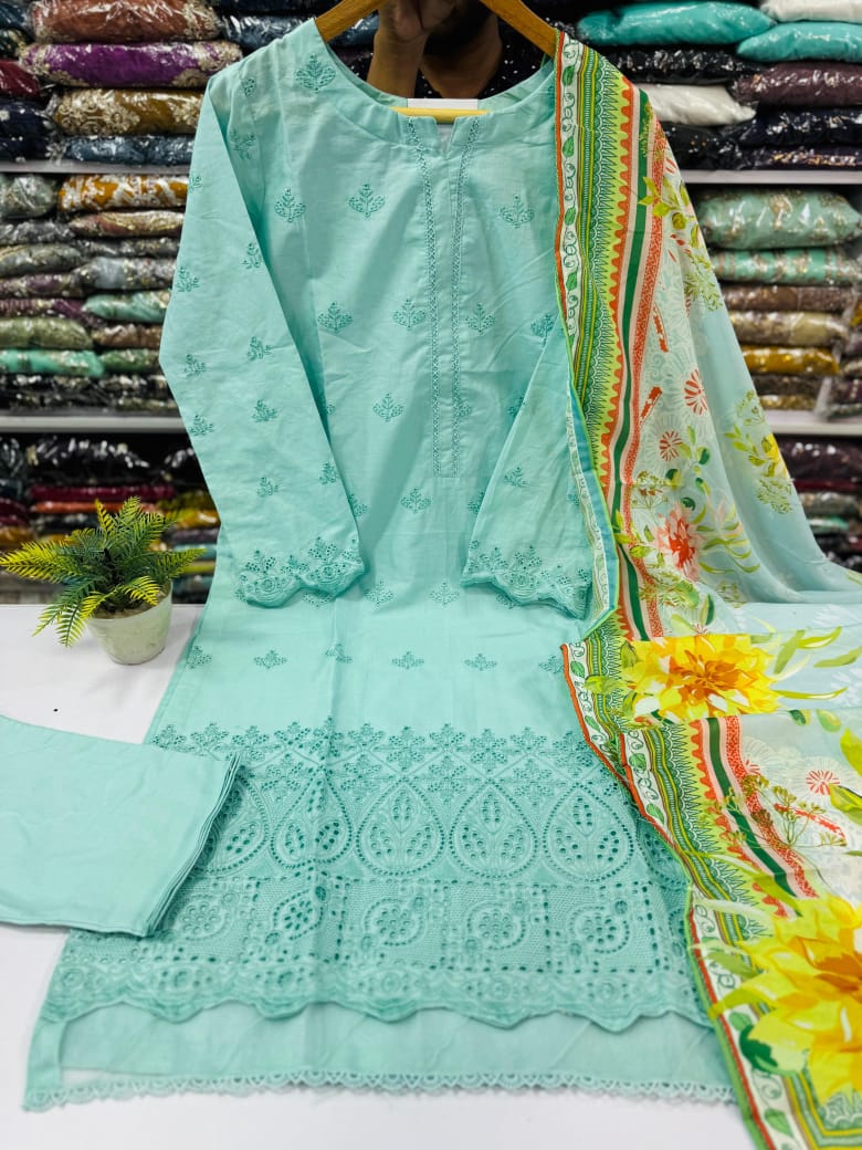 Cotton Chikan Kari Stitch 3pc