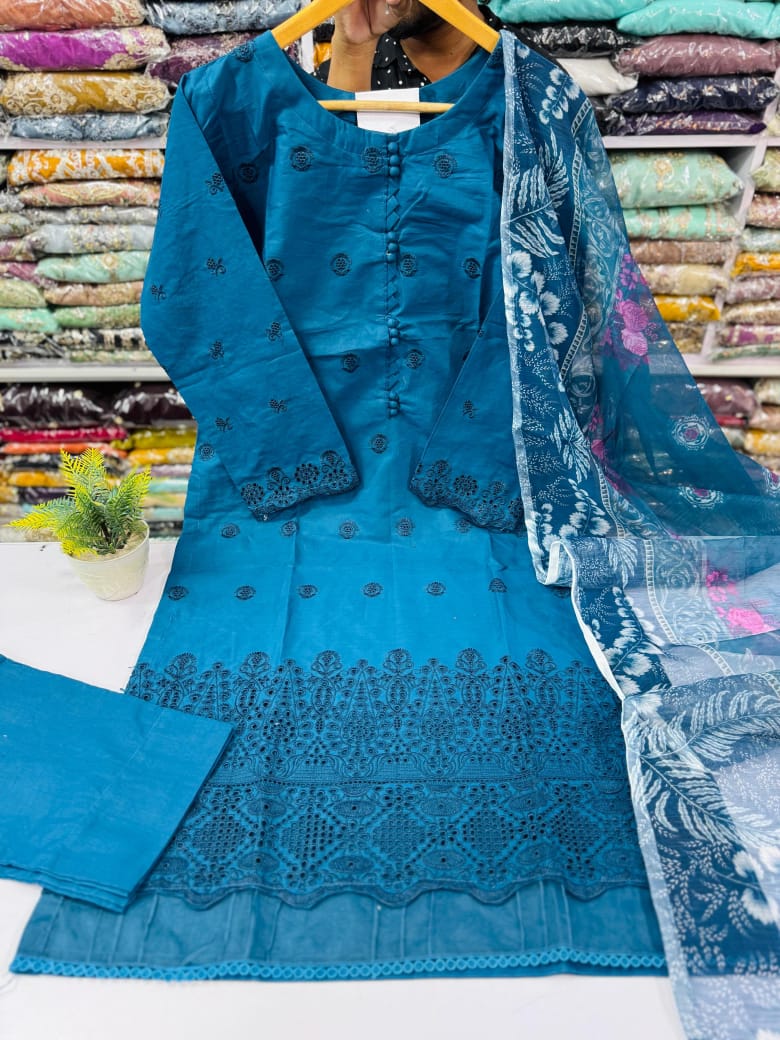 Cotton Chikan Kari Stitch 3pc