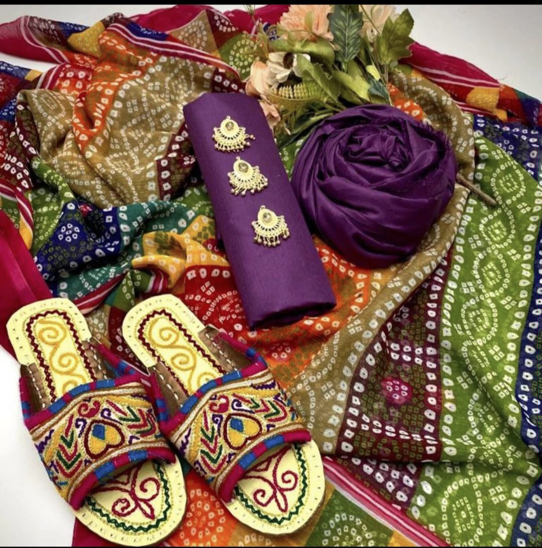 Kattan Silk Dress With HANDMADE Slippers