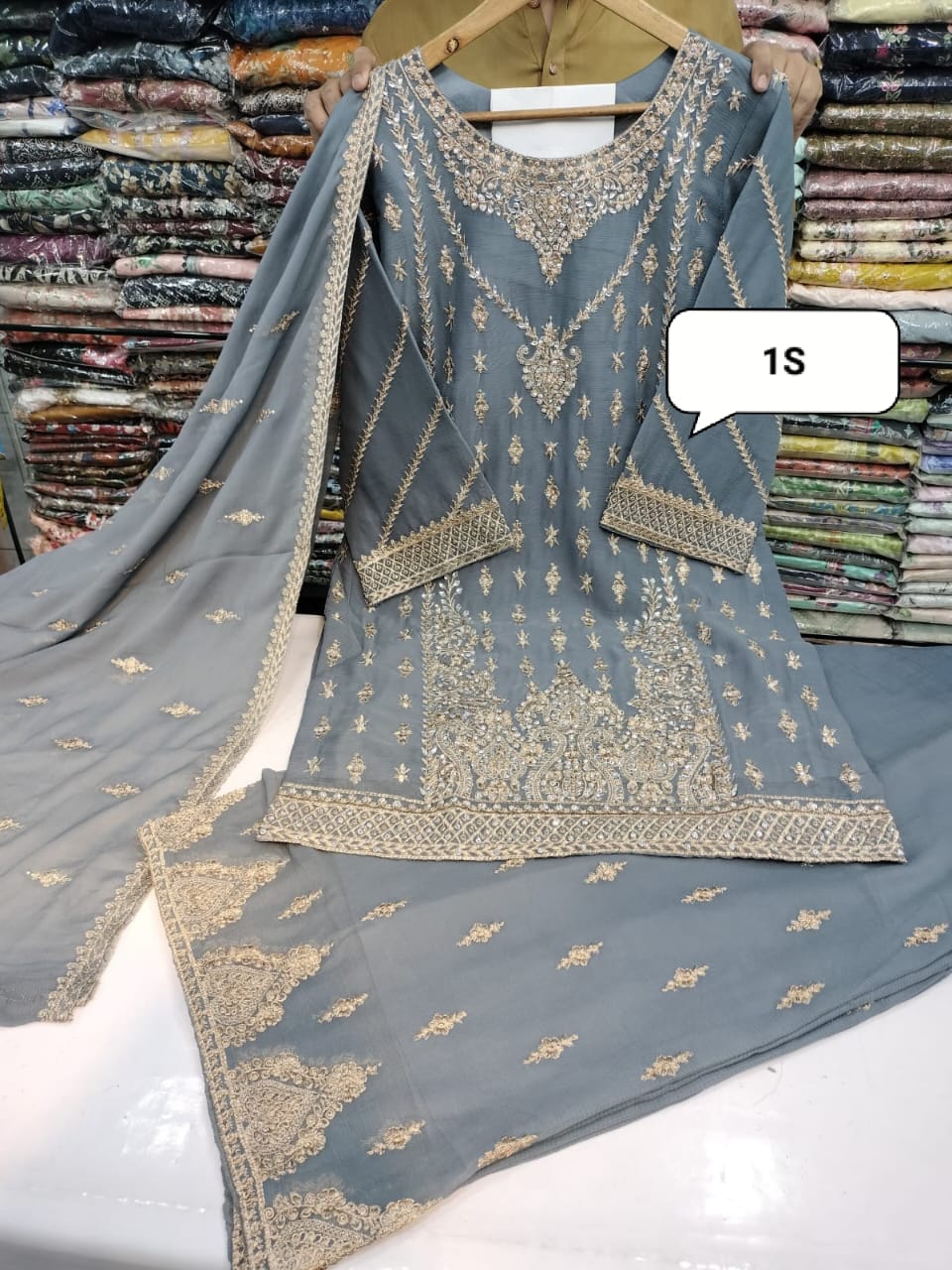 Chiffon Sharara Stitch 3pc 💞 1