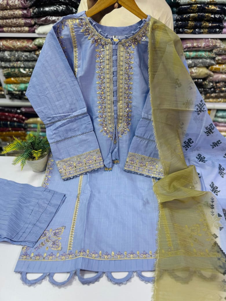Cotton Embroidered 3pc Stitch 14
