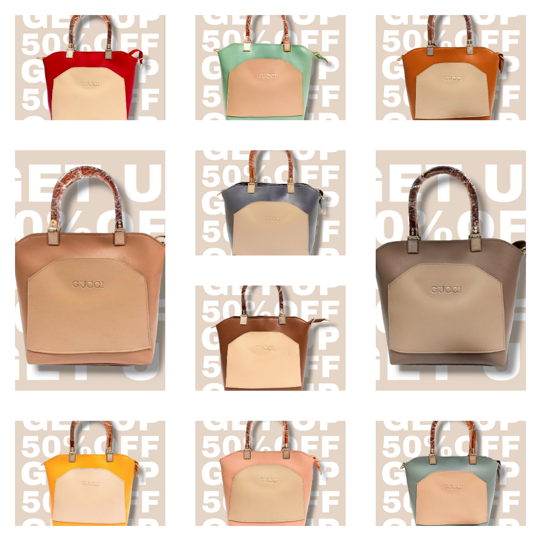 Women's PU Leather Plain Handbag