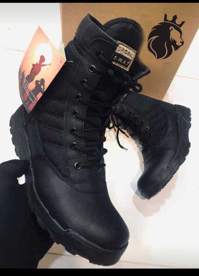 Man,s long Army Boots ,Black Swat