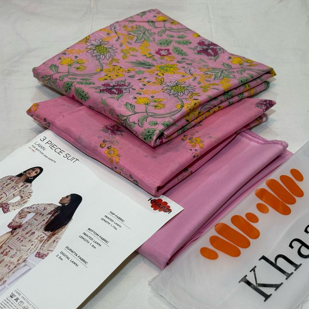 💯 Khaadi Lawn 3pc
