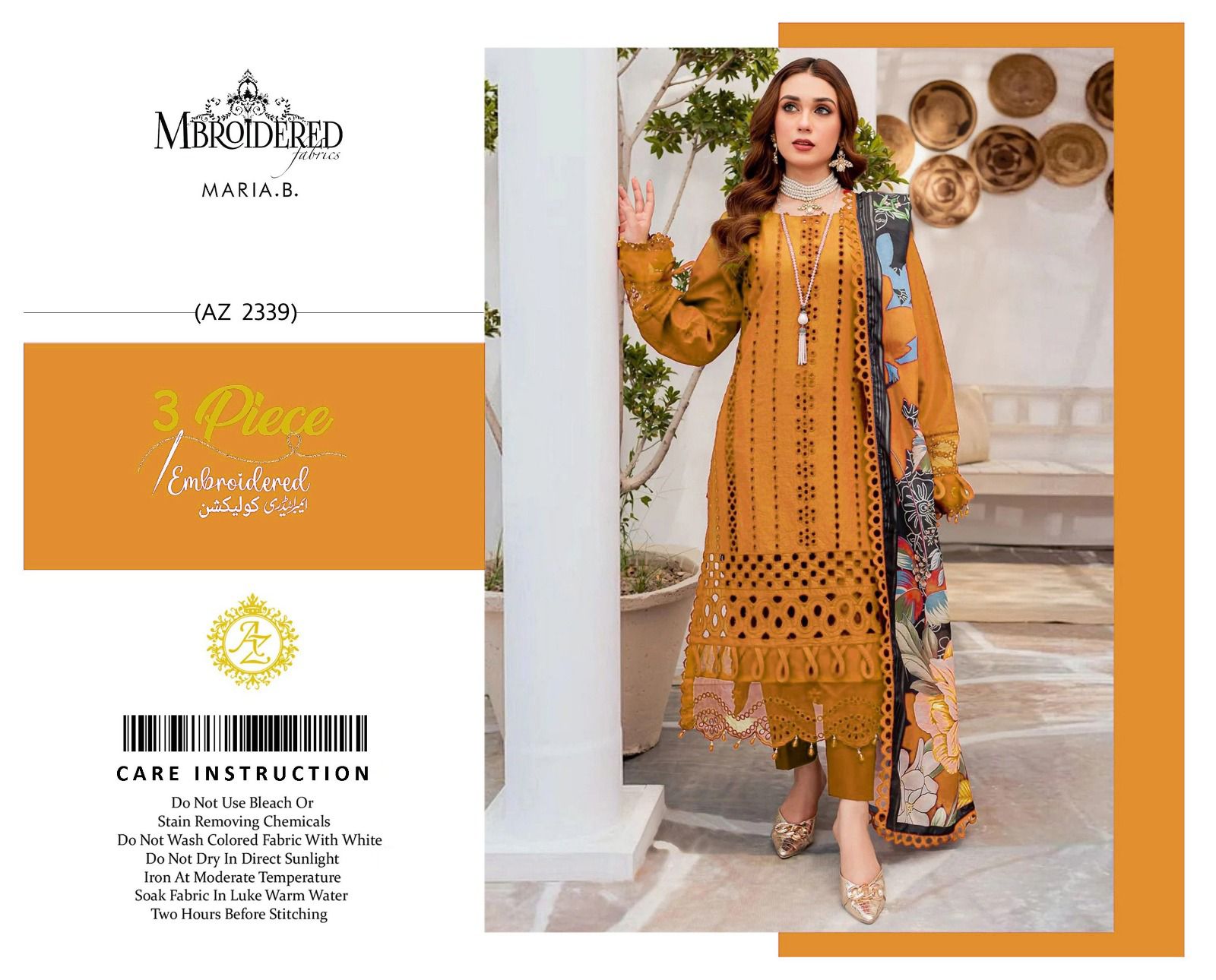 3 PC embroided dress